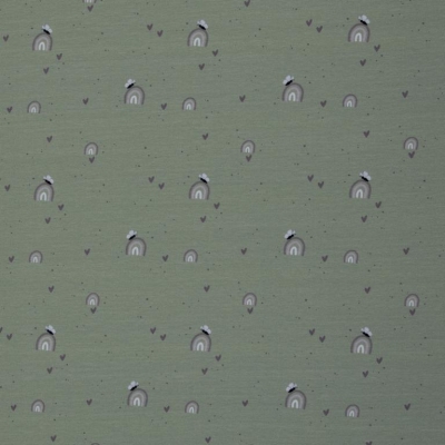 Jersey | I love Ponys | Regenbogen Herzen dunkelmint